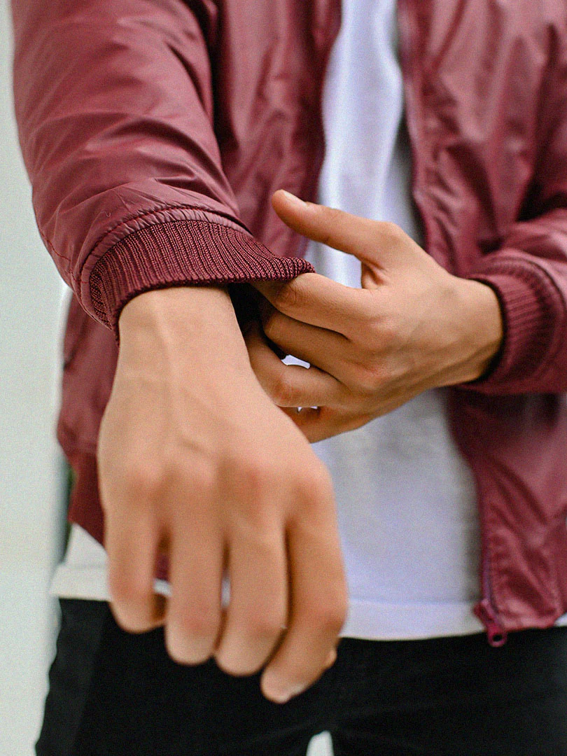 Maroon Majesty Bomber Jacket