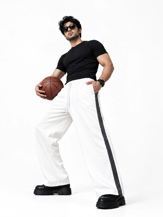 Thick contrast barrel pants