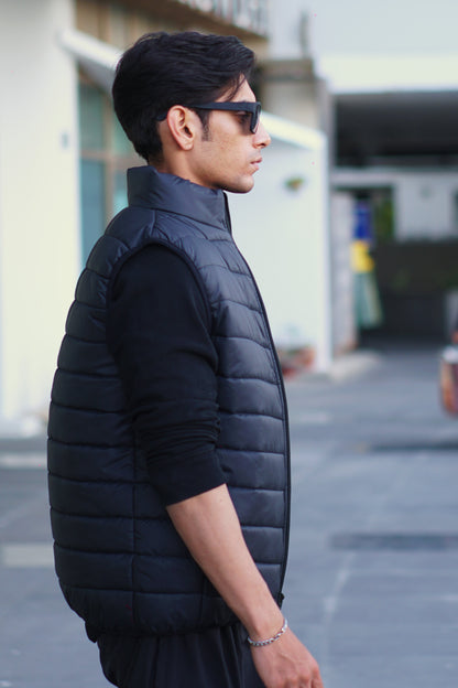 Sleeveless Puffer Jacket Black