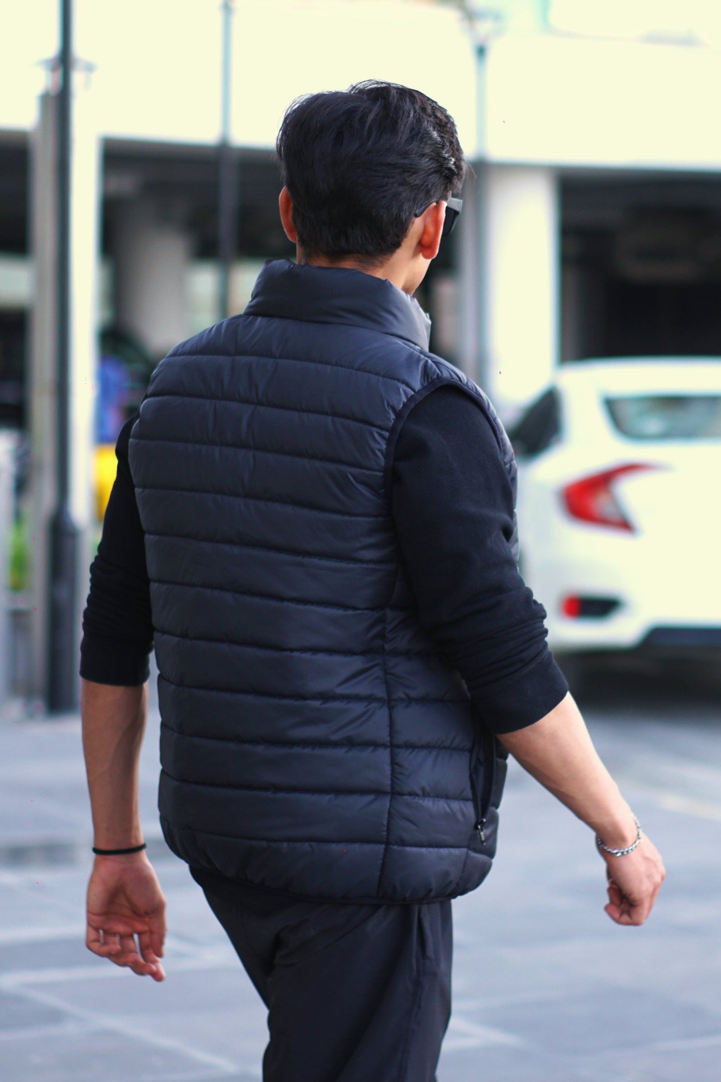 Sleeveless Puffer Jacket Black