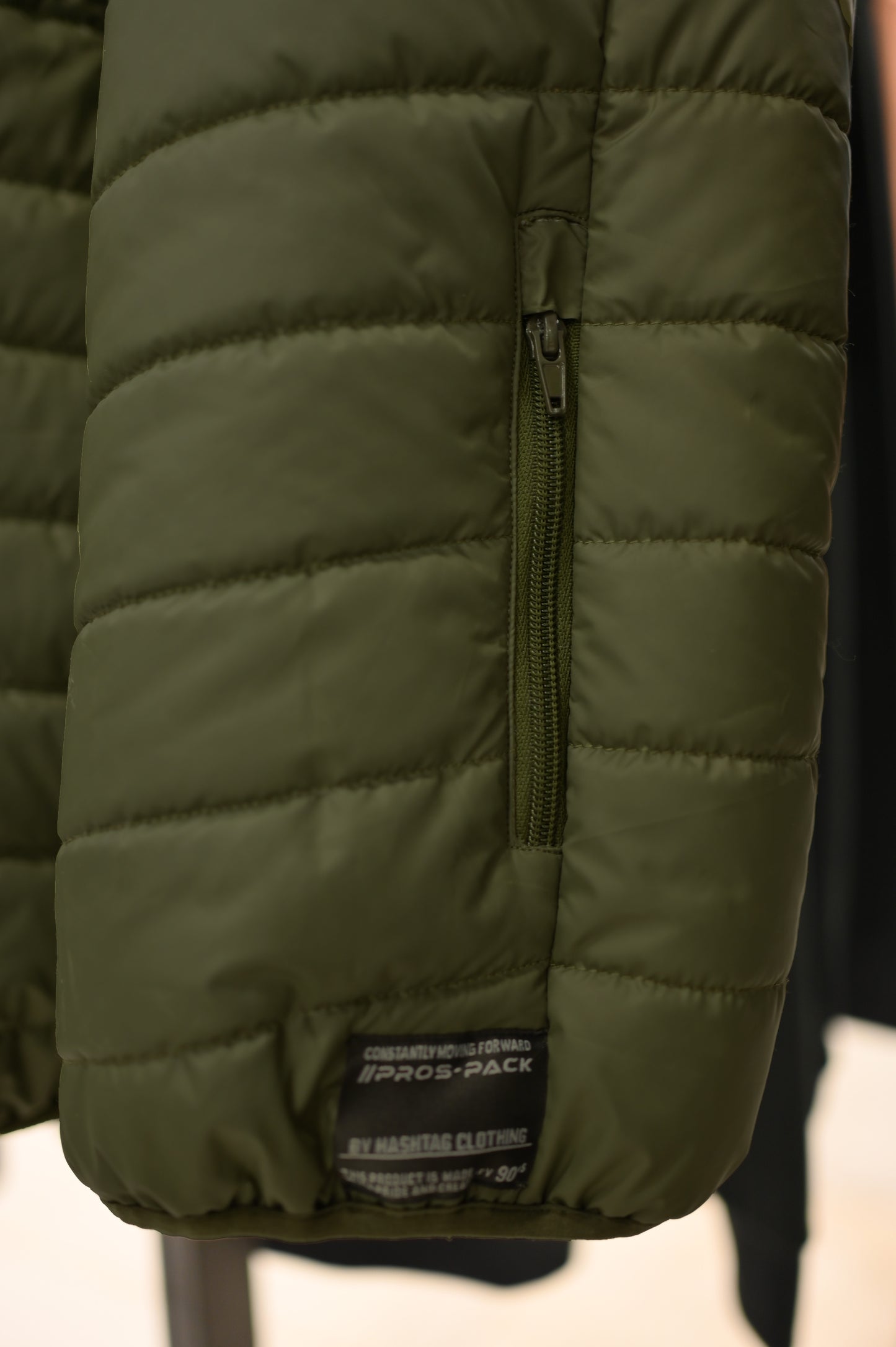 Sleeveless Puffer Jacket Olive Green