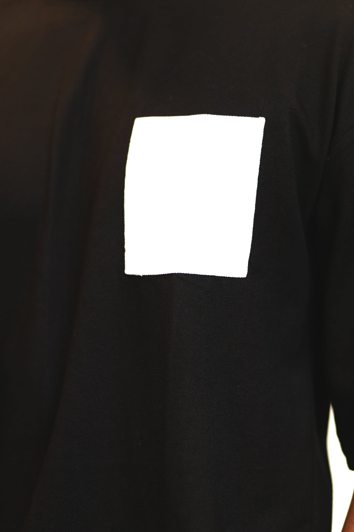 Black With White Pocket Oversize T Shirt