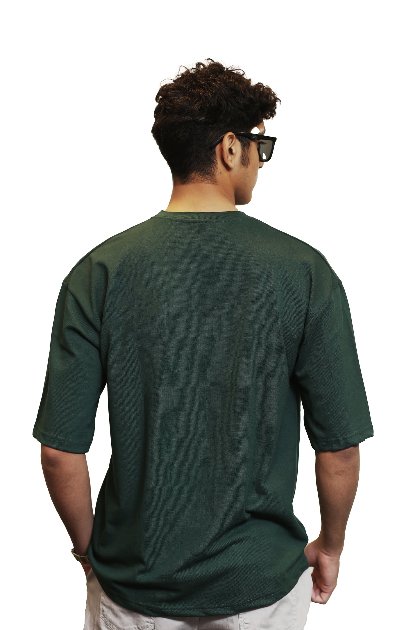 Vibrant Green With White Pocket Oversize T Shirt