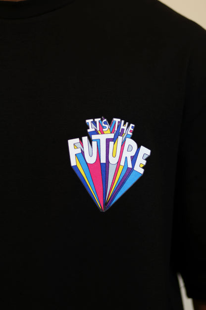 "Future" Emblem Graphic Oversize T Shirt