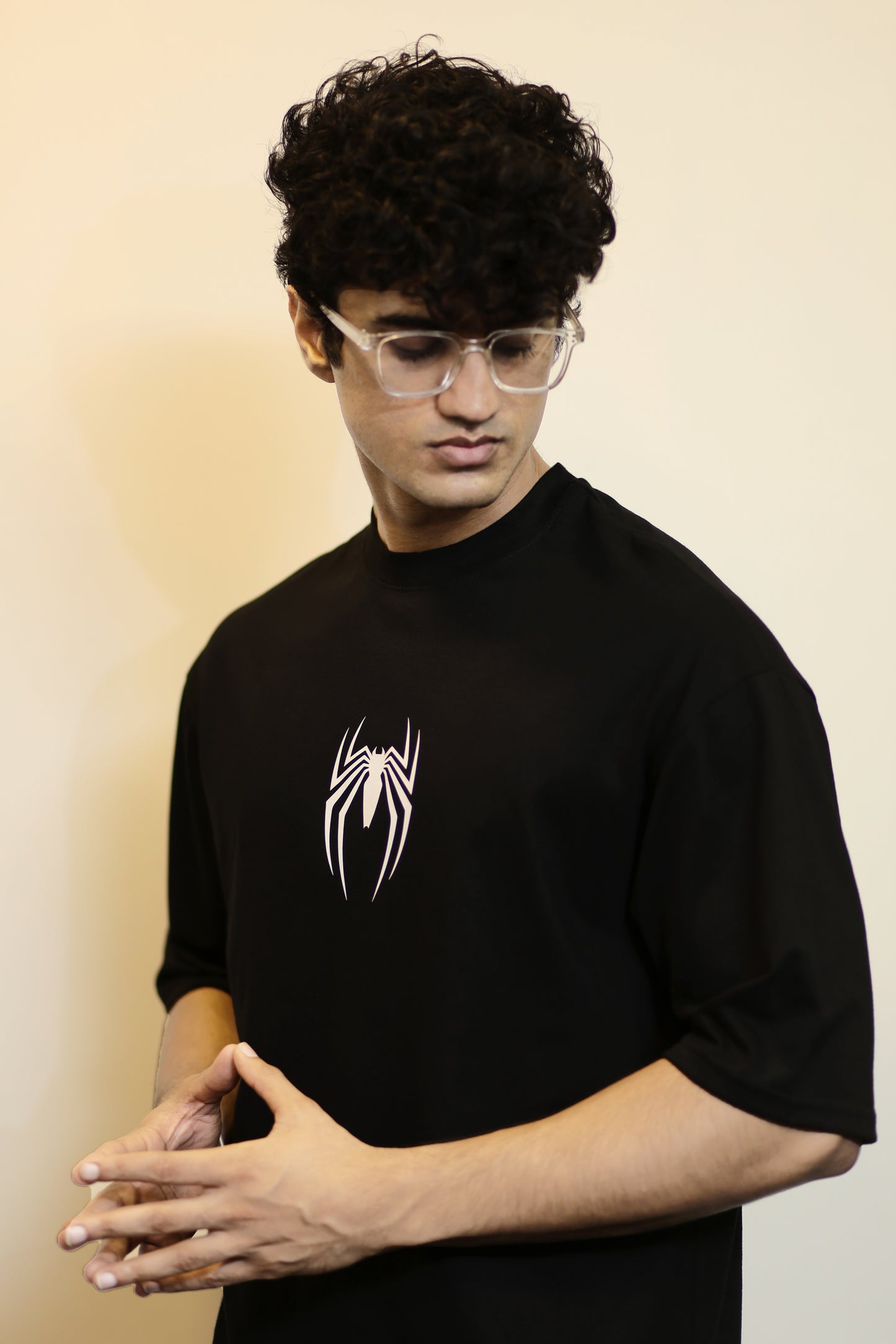 Spider Emblem Graphic Oversize T Shirt