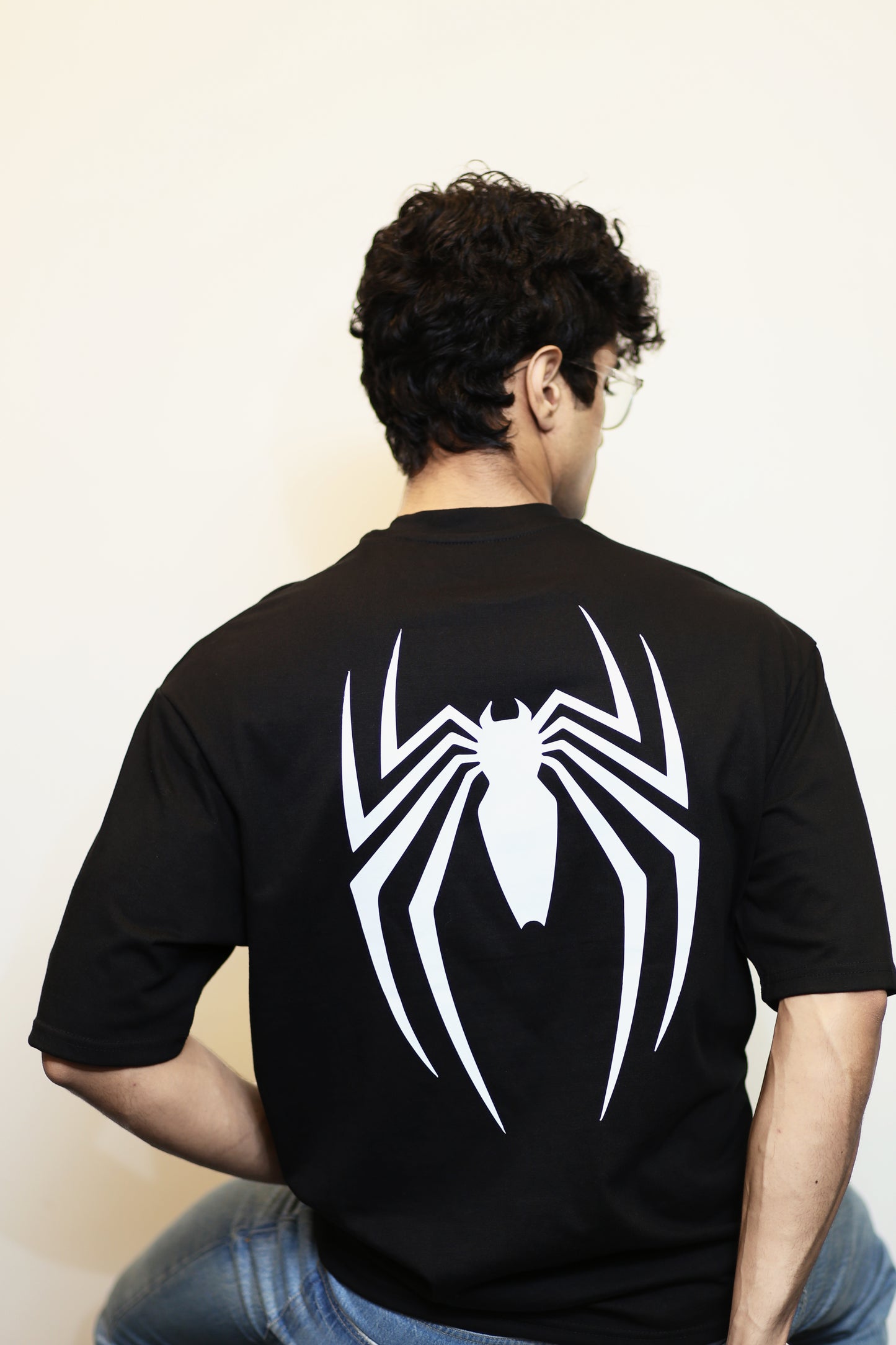 Spider Emblem Graphic Oversize T Shirt