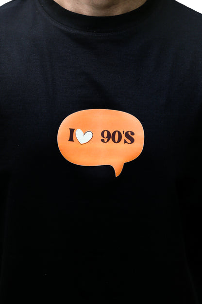 "I Love 90s" Graphic Oversize T Shirt