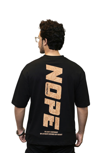 "NOPE" Bold Black Graphic Oversize T Shirt