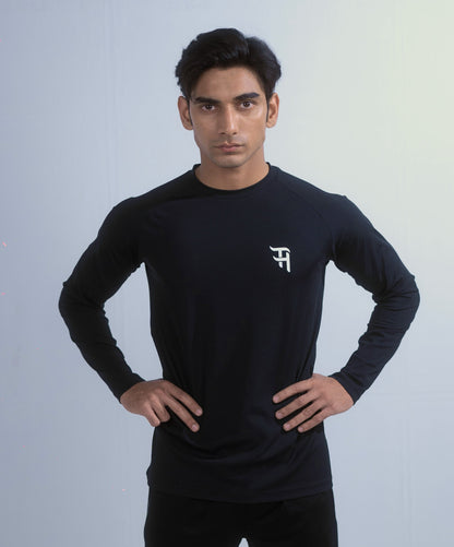 Black Long-Sleeve Compression Shirt