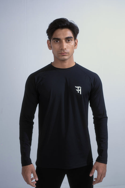 Black Long-Sleeve Compression Shirt