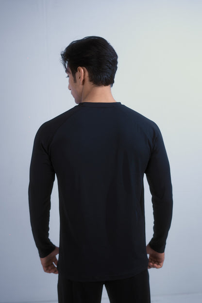 Black Long-Sleeve Compression Shirt