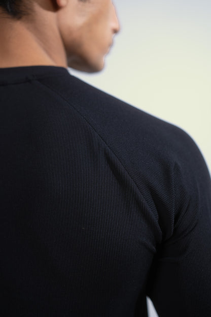 Black Long-Sleeve Compression Shirt