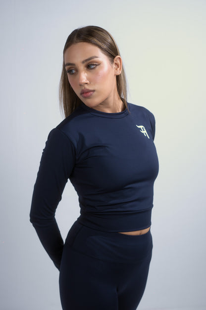 Long Sleeve Seamless Crop Top