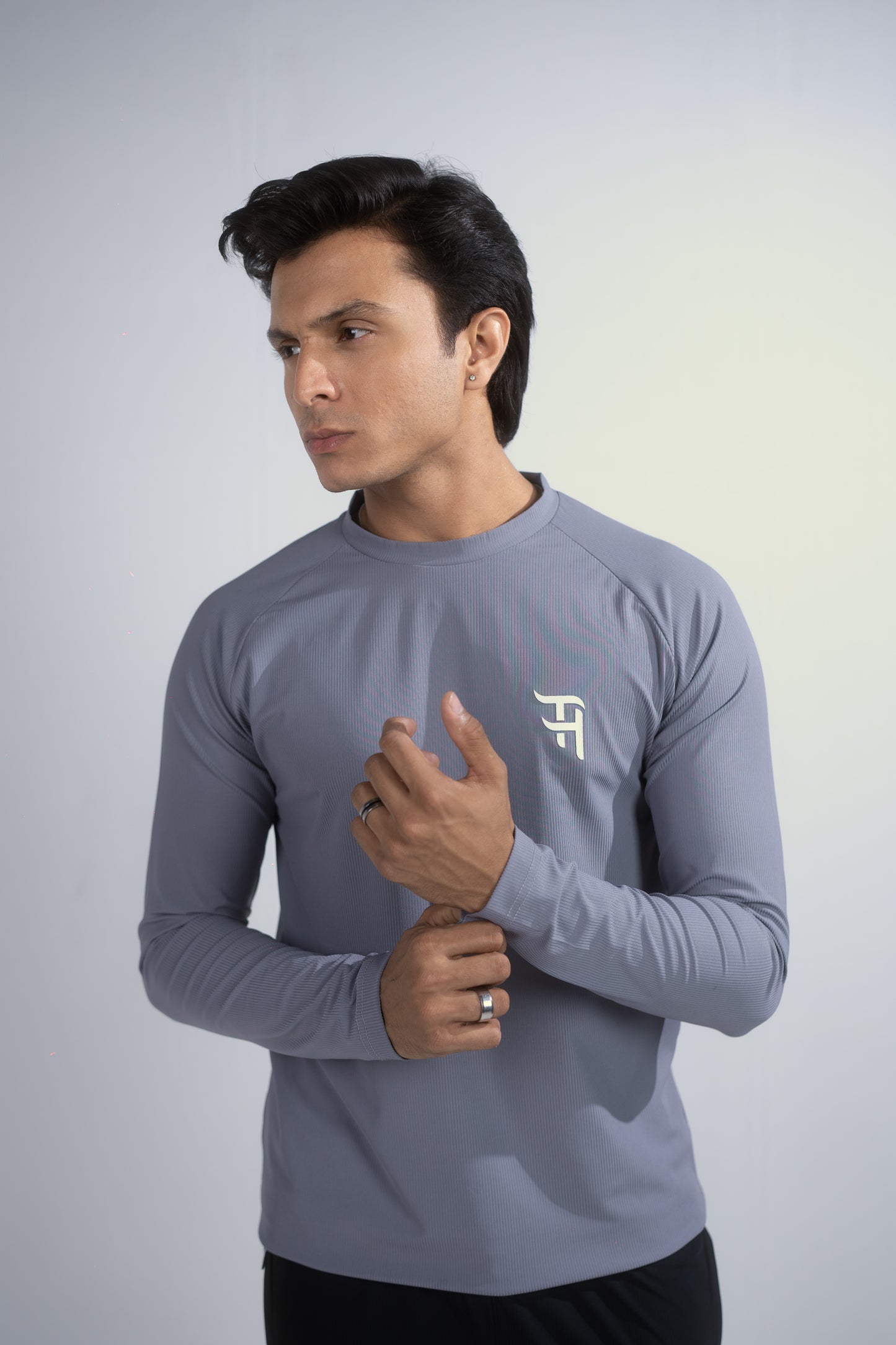 Grey Long-Sleeve Compression Shirt