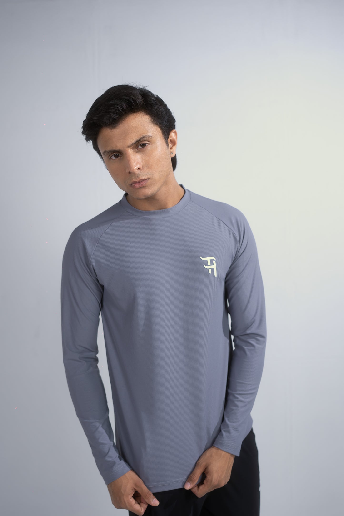 Grey Long-Sleeve Compression Shirt