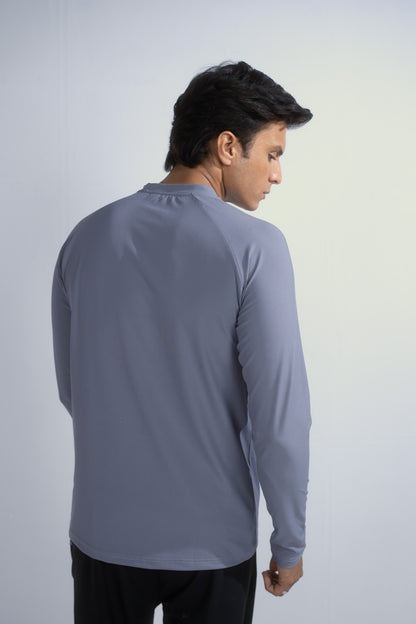 Grey Long-Sleeve Compression Shirt