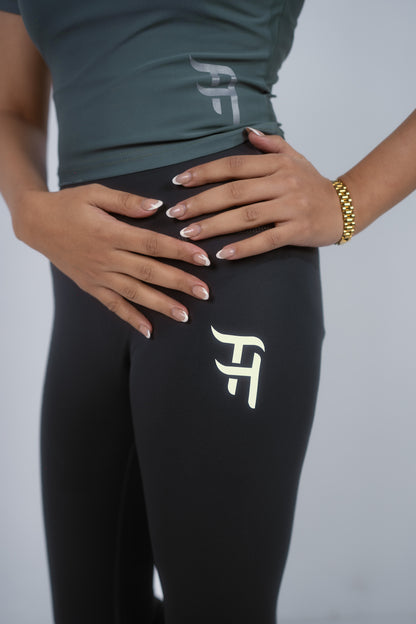 Grey High-Waist Workout Legging