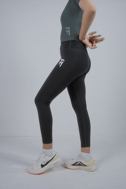 Grey High-Waist Workout Legging