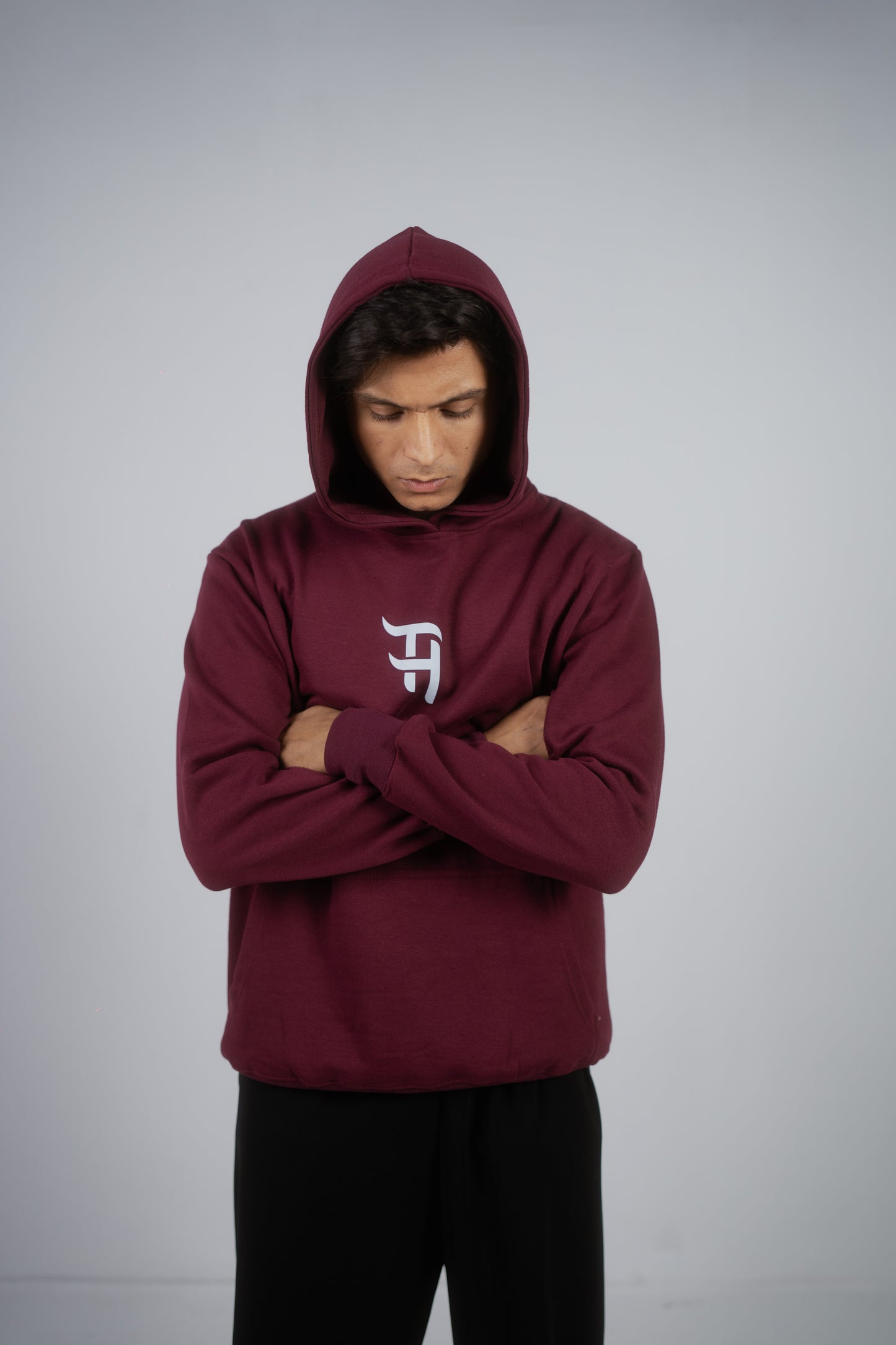 Unique Graphic Design Maroon Hoodie