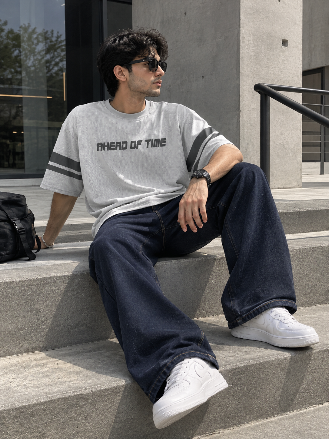 Ahead Of Time Mesh Graphic Tee