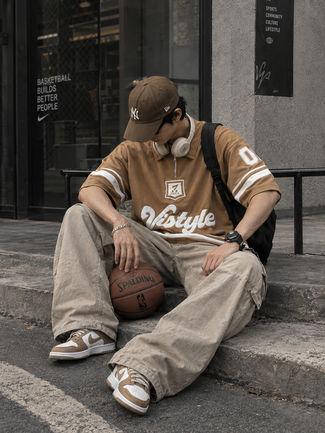 Vistyle Oversized graphic jersey shirt