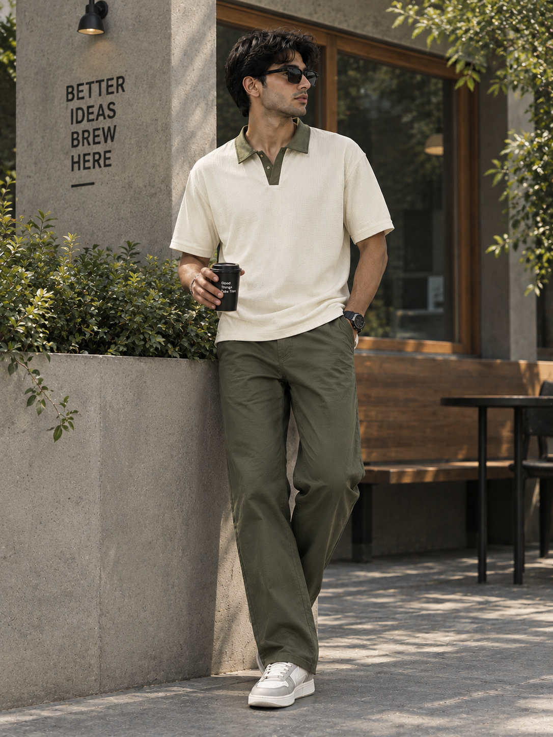 Essential Contrast Half-Sleeve Polo