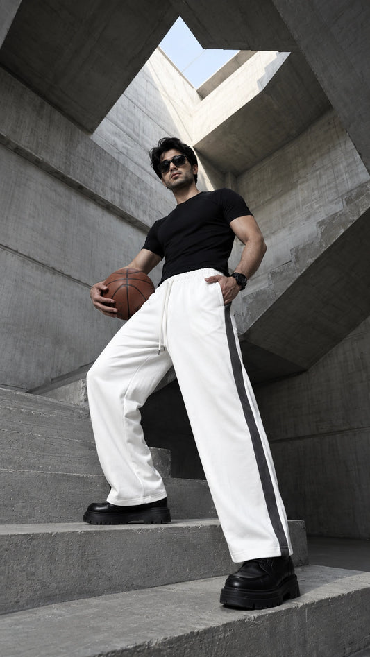 Thick contrast barrel pants