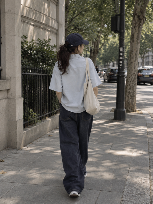 Cuban-Collar Short Sleeve Shirt