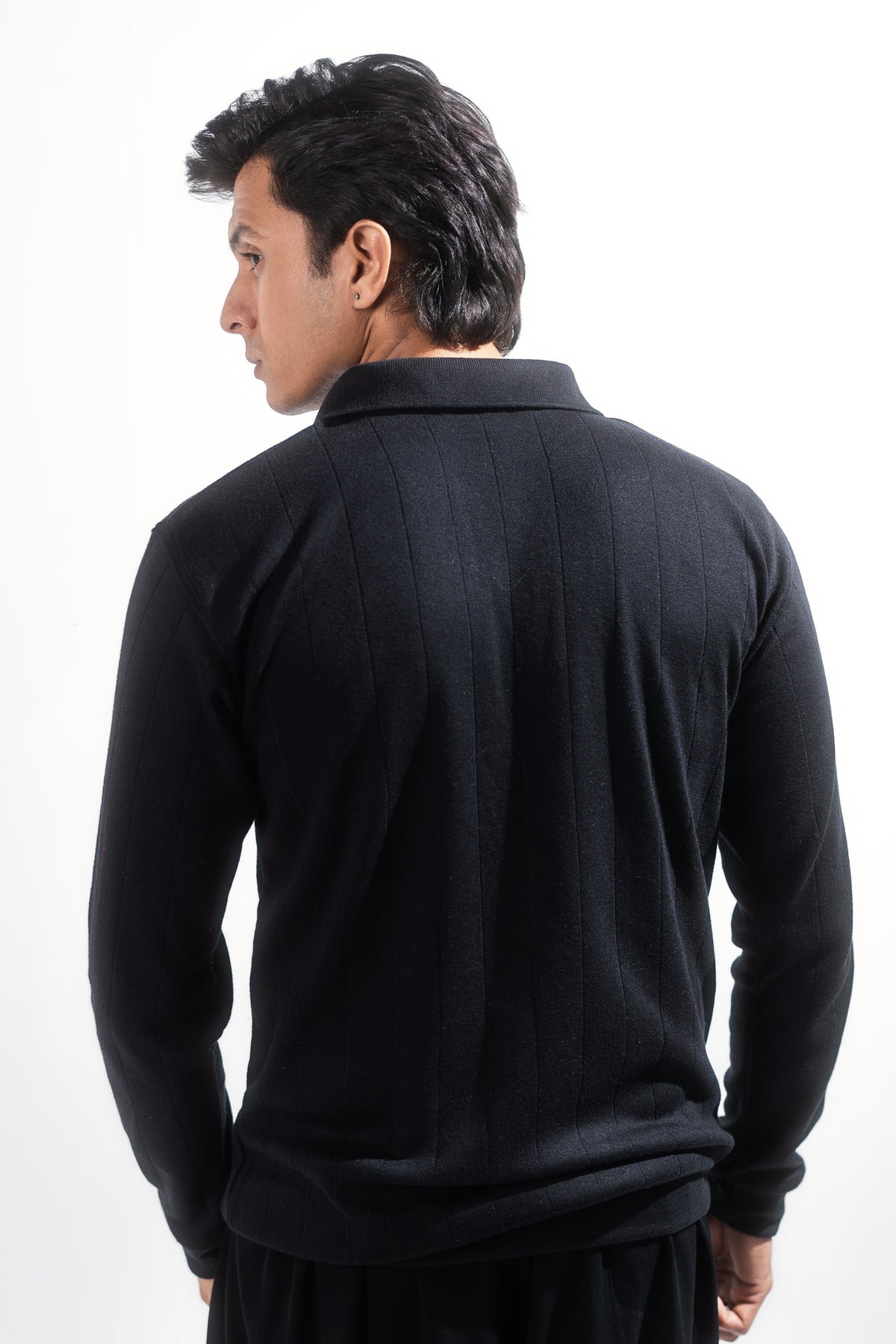 ZIPPER_DROP_NEEDLE_POLO_Black