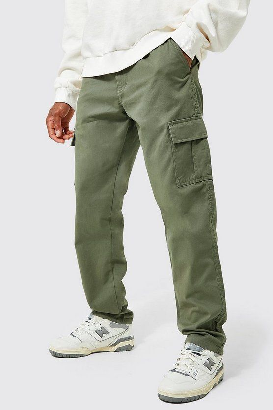 Unisex Olive Green Six-Pocket Cargo Pants