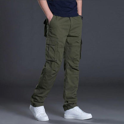 Unisex Olive Green Six-Pocket Cargo Pants