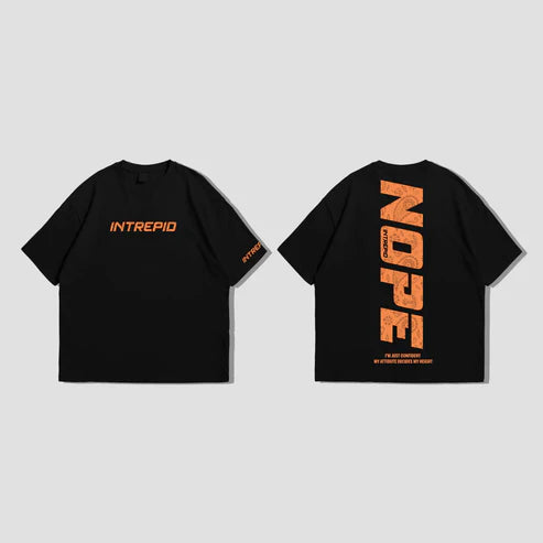 "NOPE" Bold Black Graphic Oversize T Shirt