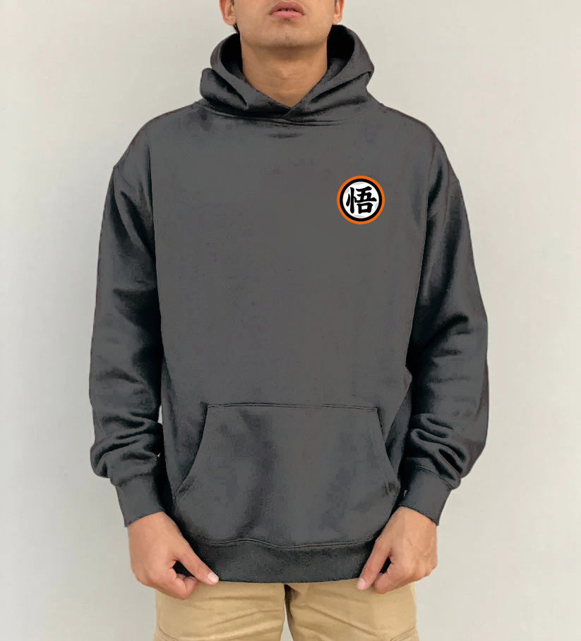 Anime-Inspired Gray Hoodie