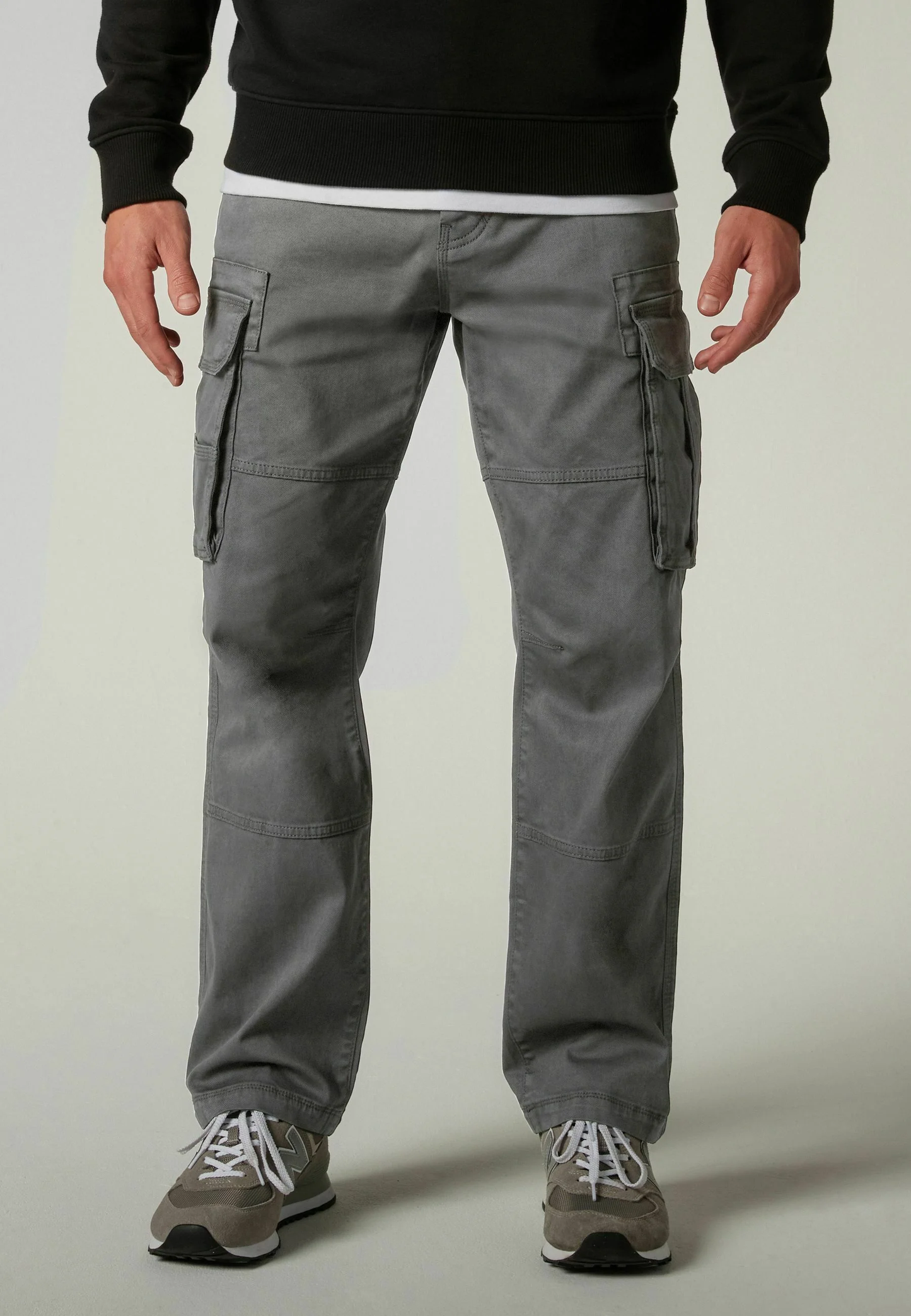 Unisex Dark Gray Six-Pocket Cargo Pants