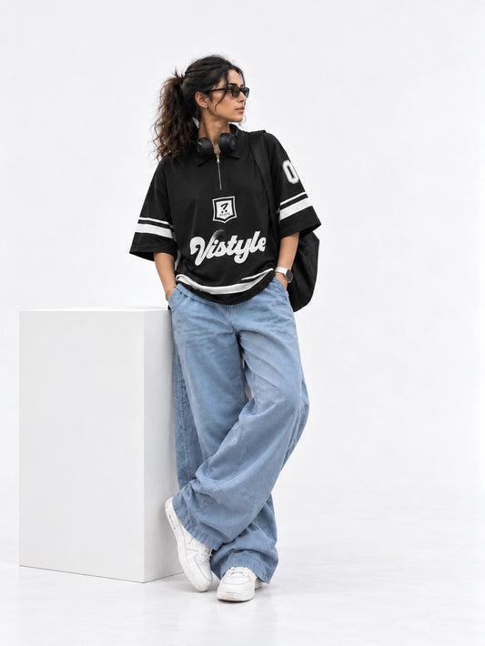 Vistyle Oversized graphic jersey shirt