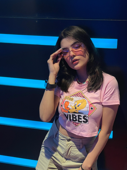 Good Vibes Tweety Crop Top