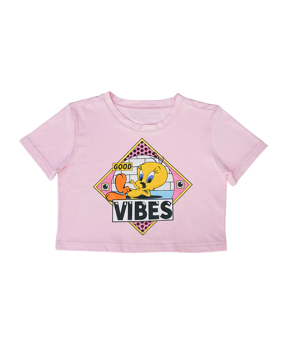 Good Vibes Tweety Crop Top